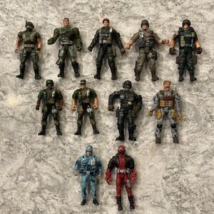VTG Lot Of 11 Chap Mei/ Lanard GI Joe Corps Action Figures Army/ Military 3.75"
